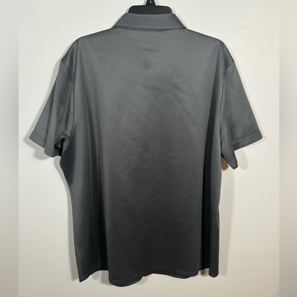 COOFANDY XXL Gray Button Down Shirt Stretch Short Sleeve Casual - Picture 4 of 9